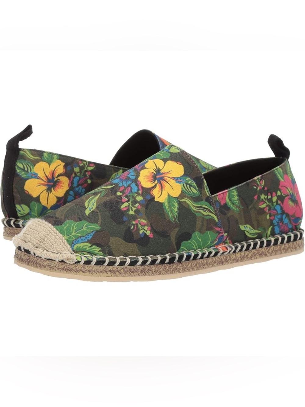 NWT Polo by Ralph Lauren men’s Barron Green Floral Espadrille Slip-On 10.5 shoes